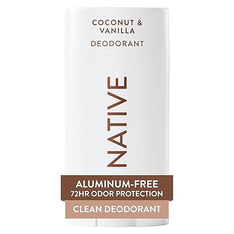 Native Deodorant Contains Naturally Derived Ingredients, 72 Hour Odor Control, Deodorant for Women and Men, Aluminum Free, Coconut & Vanilla 2.65oz
