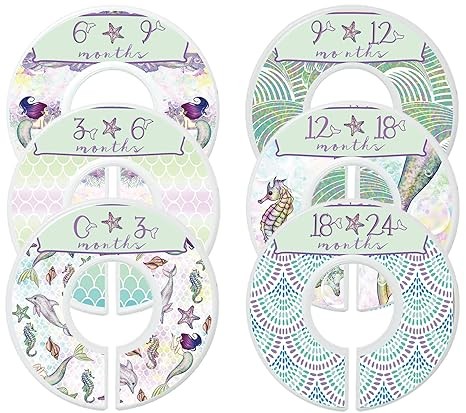 Nursery Closet Dividers Closet Organizers Baby Girl Clothes Dividers Mermaid