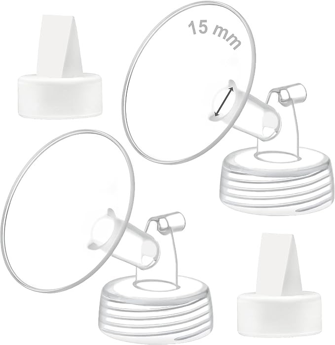 Maymom 15mm Flange and Duckbill Valve Compatible with Spectra S1 Spectra S2 Spectra 9 Plus Not Original Spectra Pump Parts Replace Spectra S2 Pump Parts Spectra Flange Spectra Duckbill Valve