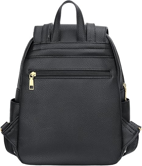 KKXIU Trendy Leather Backpack Purse for Women and Ladies Shoulder Travel Daypacks Bags (A-Black)