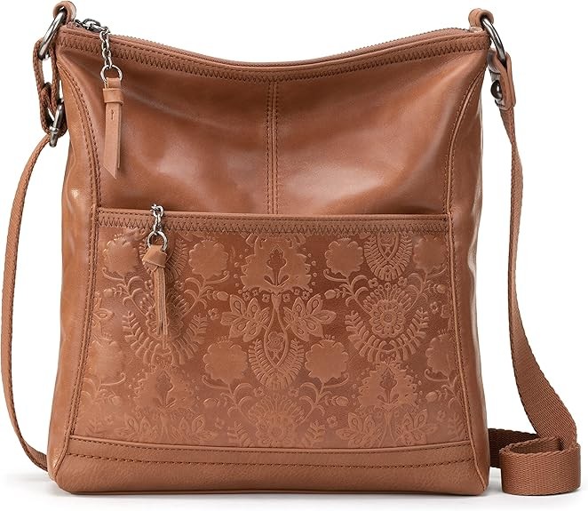 The Sak iris Leather Crossbody Purse - Women's Handbag for Everyday & Travel - Cross Body Bag With Zipper Closure
