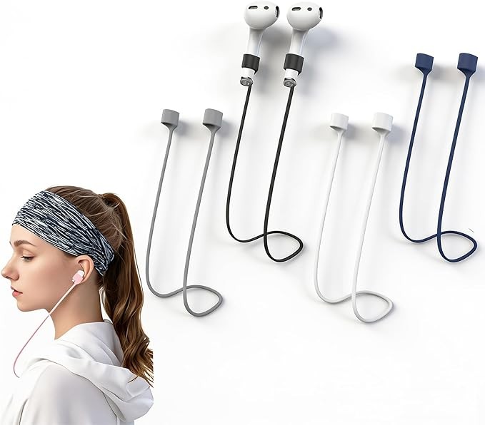 Magnetic Anti-Lost Straps for AirPods pro,Compatible with AirPod Colorful Soft Silicone Sports Lanyard, Neck Rope Cord