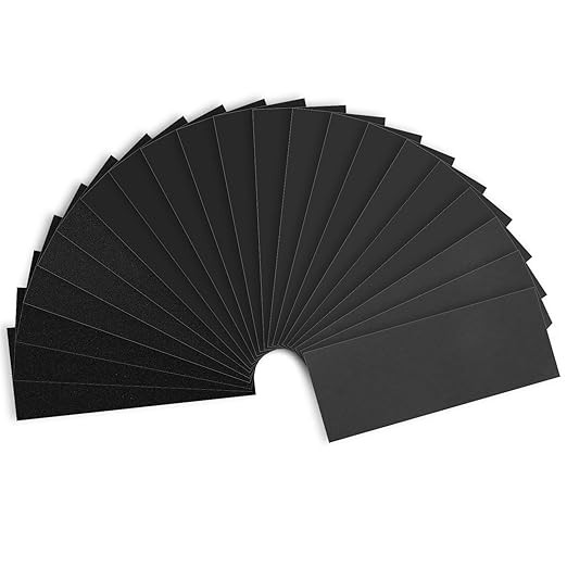 Sandpaper Assortment 120/220/400/600/800/1000/2000 Grit, 21 Sheets, 9 x 3.6 Inch Wet Dry Sand Paper, Hand Sanding Sheets for Wood Metal Automotive Sanding and Polishing