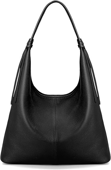 befen Genuine Leather Slouchy Hobo Purses for Women, Top Grain Real Leather Tote Handbags Shoulder Satchel with Tassel Ribbon