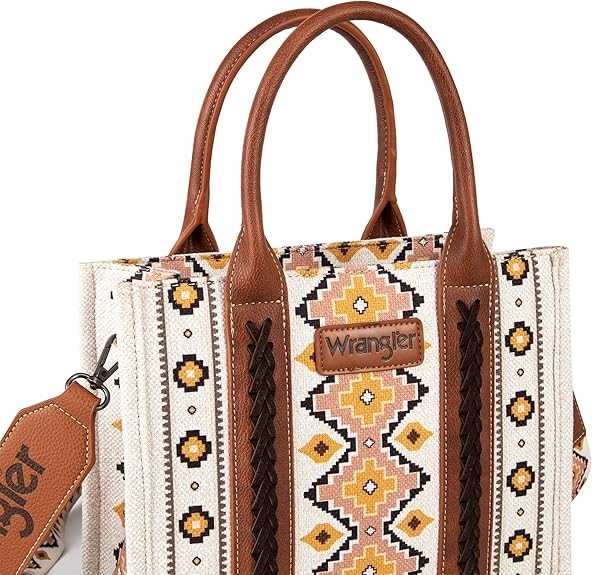 Wrangler Aztec Tote Bag for Women Boho Shoulder Purses and Handbags