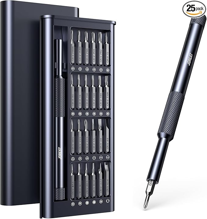 JOREST 25-IN-1 Precision Screwdriver Set, Mini Repair Tool Kit with Torx for Macbook, Computer, Laptop, iPhone, PS5, Xbox, Switch, Glasses, Watch, Ring Doorbell, Electronic, Small Gift Gadget for Men