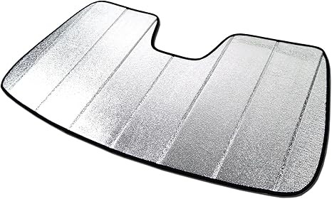 Custom Fit Car Sun Shade Windshield | Sun Visor | Car Window Shades | Fold Up Front Sunshade Visor | Compatible with Mini Cooper/Cooper S R58 2011-2015 | CFS-253-S | Silver & Grey 1-pc Set