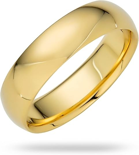 5mm Solid Gold Wedding Bands for Women or Men, 10k or 14k Gold Rings, Comfort Fit Womens and Mens Wedding Ring - Premium Collection from EWB