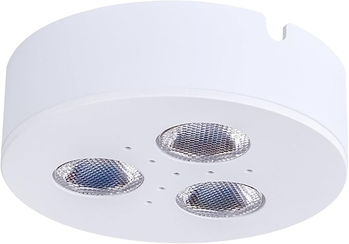 Armacost Lighting TriVue Under Cabinet LED Puck Light Recessed Downlight, 4000K, Matte White, 223312