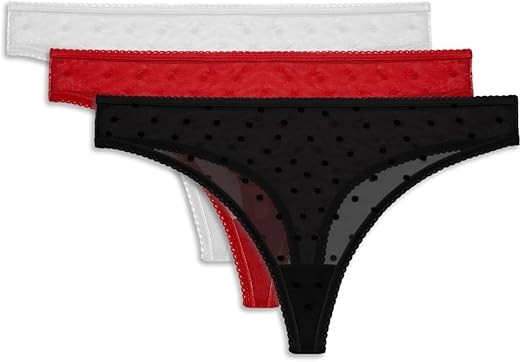 Sexy Panties for Women Lace Thongs Cute Lingerie Low Waist Breathable Underwear 3 Pack