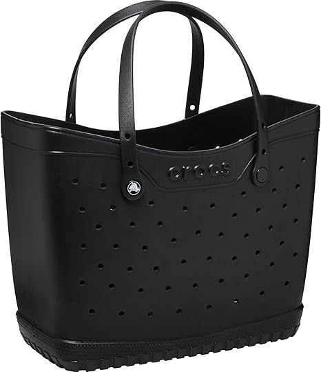 Crocs Classic Large Tote Bag | Durable | Washable | Waterproof, Black