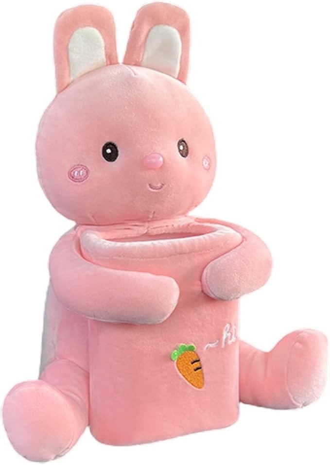 Cute Plush Car Tissue Holder and Trash Can, Animal Creative 2 in 1 Car Tissue Box and Trash Bin, Multifunctional Car Armrest Tissue Case for Automobile Home Decor(Color : #5, Size : 30cm/11.8inch)