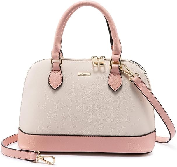 LOVEVOOK Purse for Women Small Crossbody Bags Classic Double Zip Top Handle Dome Satchel Bag
