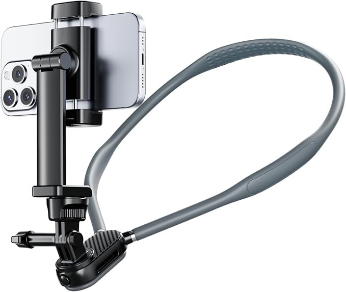 Hamillar Camera Phone Chest Neck Mount Holder for Video Recording iPhone Samsung 4-7 Inch Phones AKASO/Go Pro/Insta360X5/DJI360 (Cameras + Phone Mount)