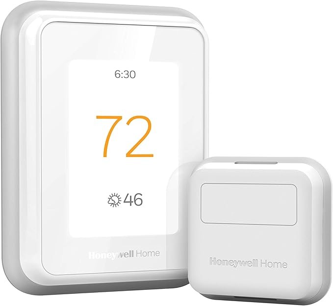 Honeywell Home T9 WiFi Smart Thermostat with 1 Smart Room Sensor, Touchscreen Display, White