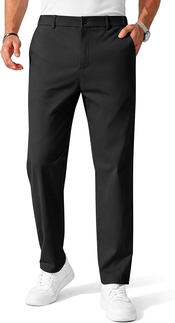 COOFANDY Mens Chino Pants Casual Business Dress Pants Stretch Golf Trousers with Pockets