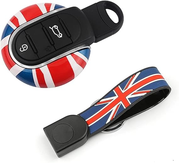 Union Jack Design Remote Key Case Fob Shell For Mini Cooper KeyCase Cover F54 F55 F56 F60 KeyChain 2014-2023
