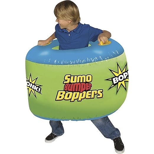 Socker Boppers Sumo Bumper Boppers Belly Bumper Toy, One Bopper and Repair Patch, Kids get Active and Silly, Air inflated Fun, More Fun Than a Pillow Fight, Great for Agility-Balance-Coordination